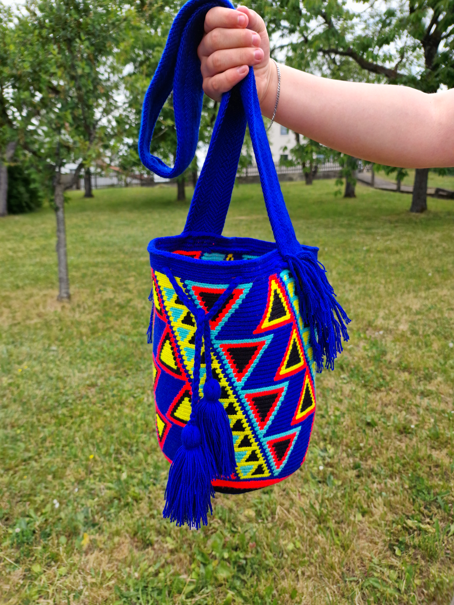 Mochila Wayuu Tasche Multicolor - Handgemachte farbenfrohe Tasche-Umhängetasche.