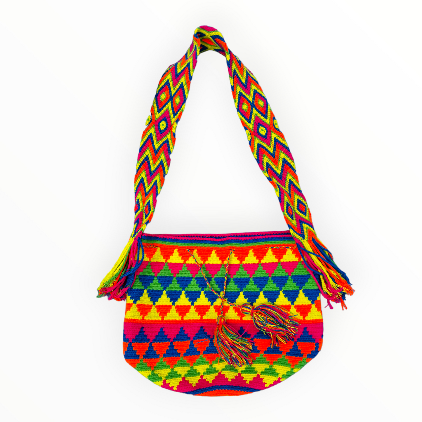 Mochila Wayuu Tasche Multicolor - Handgemachte farbenfrohe Tasche-Umhängetasche