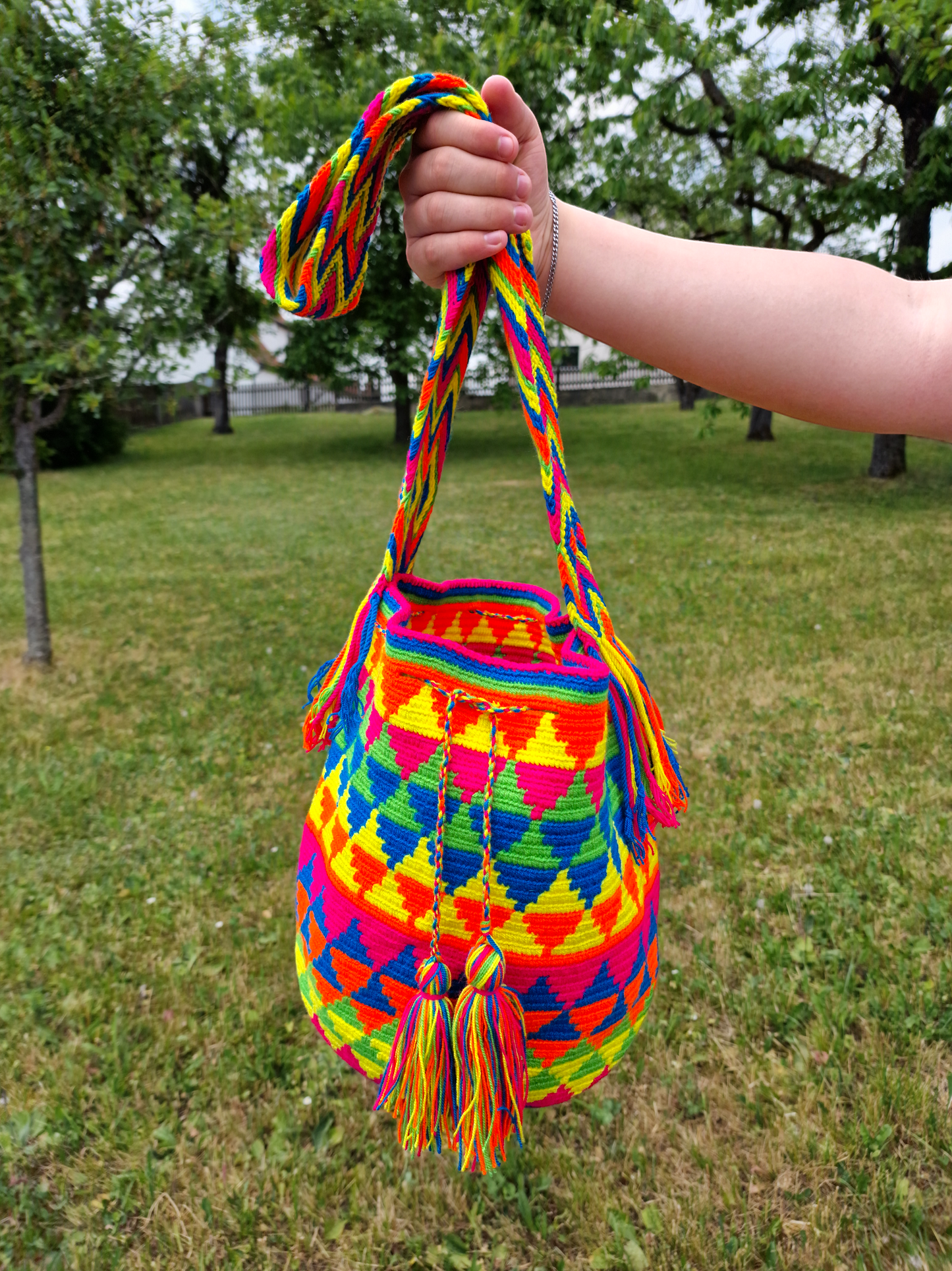 Mochila Wayuu Tasche Multicolor - Handgemachte farbenfrohe Tasche-Umhängetasche
