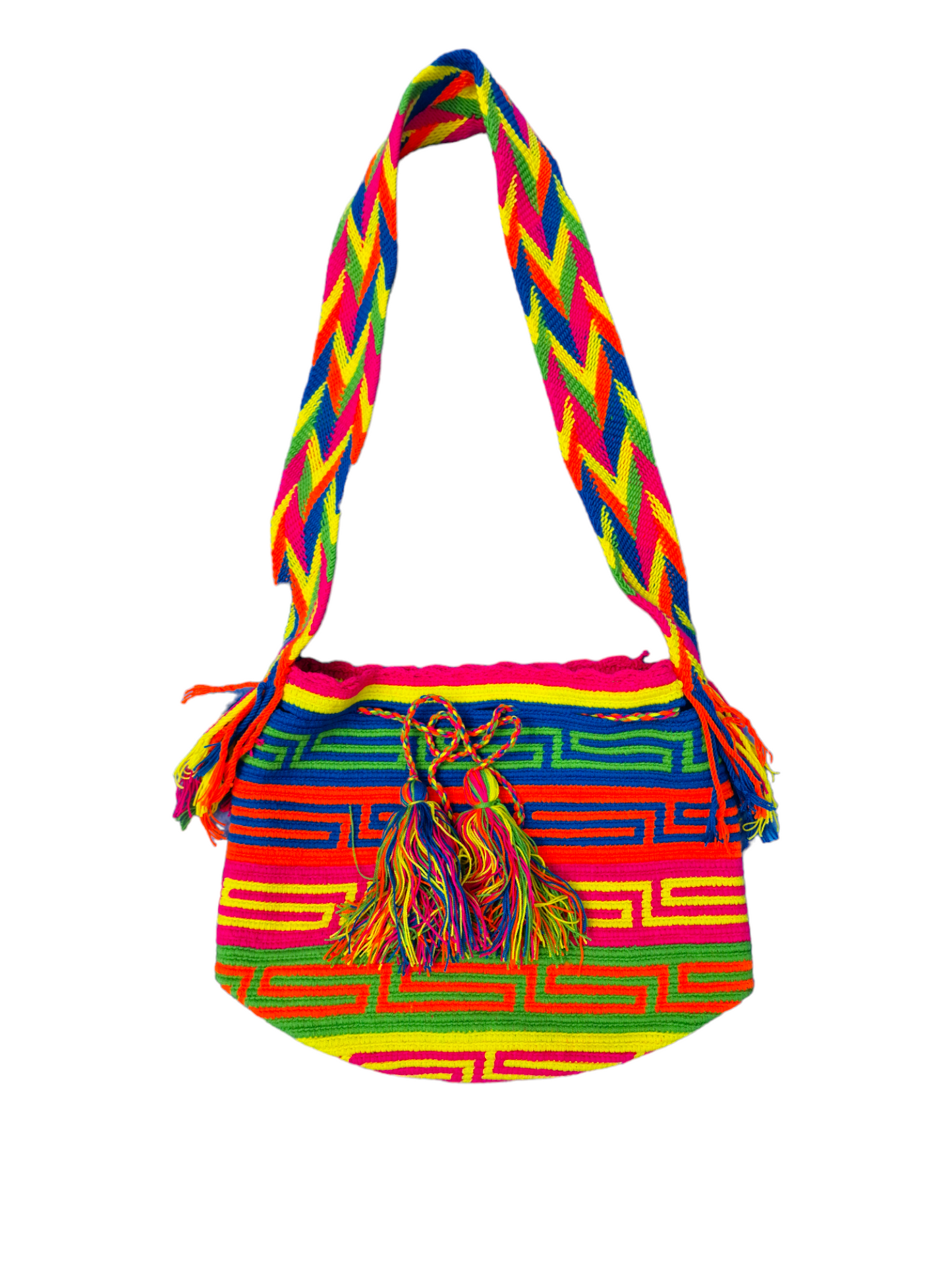 Mochila Wayuu Tasche Multicolor - Handgemachte farbenfrohe Tasche-Umhängetasche