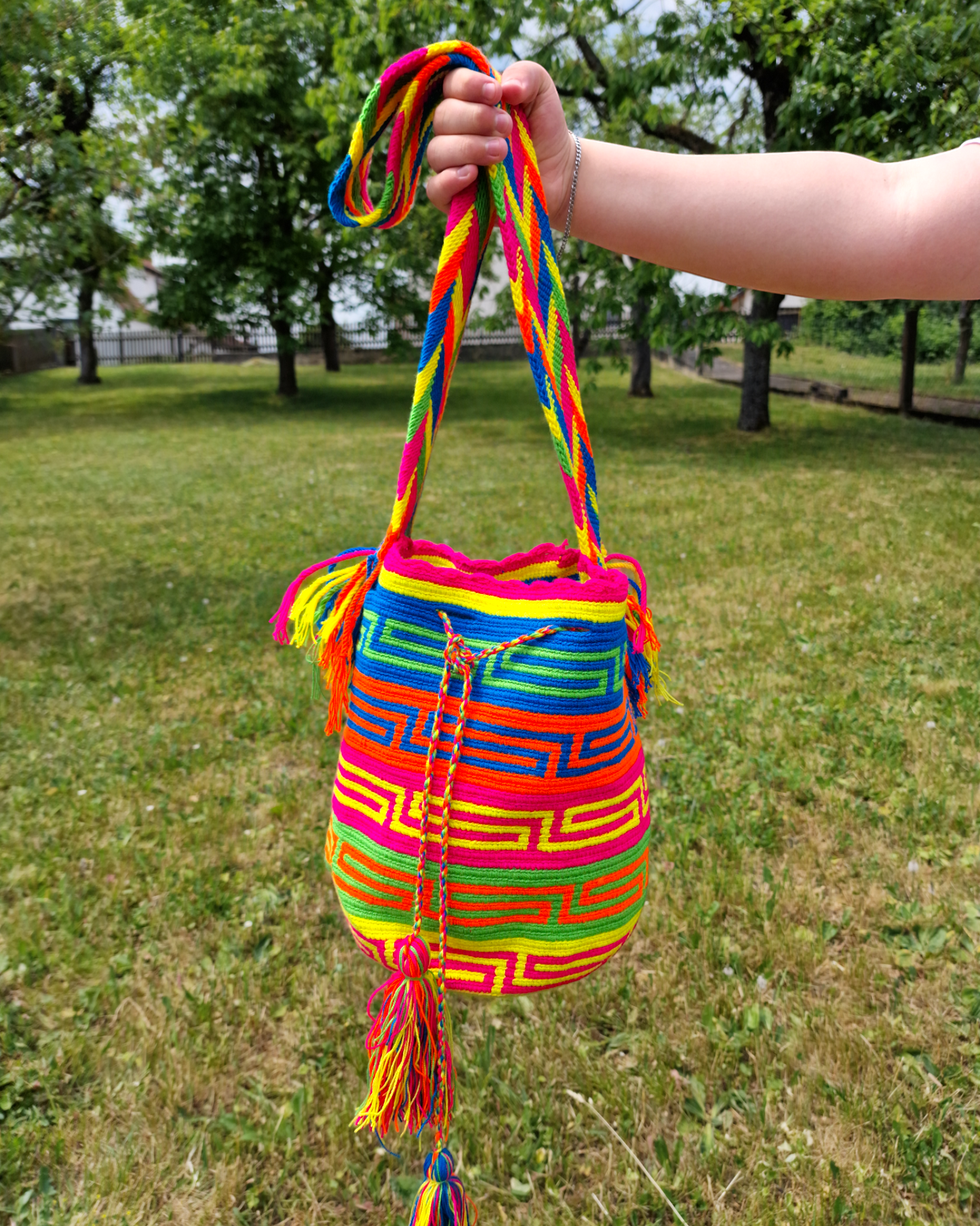 Mochila Wayuu Tasche Multicolor - Handgemachte farbenfrohe Tasche-Umhängetasche