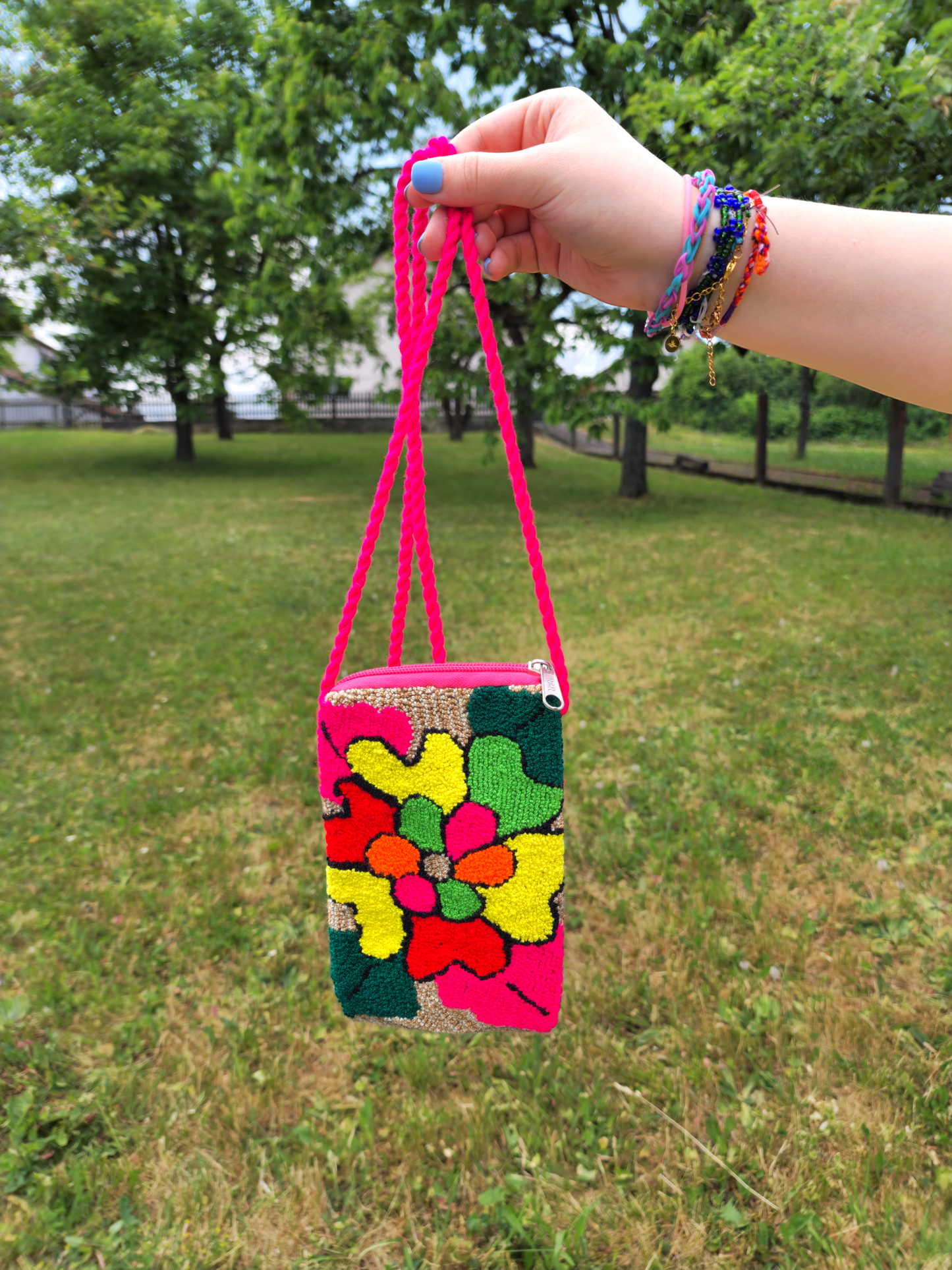 Mochila Wayuu Tasche Unicolor - Handgemachte farbenfrohe Tasche-Umhängetasche