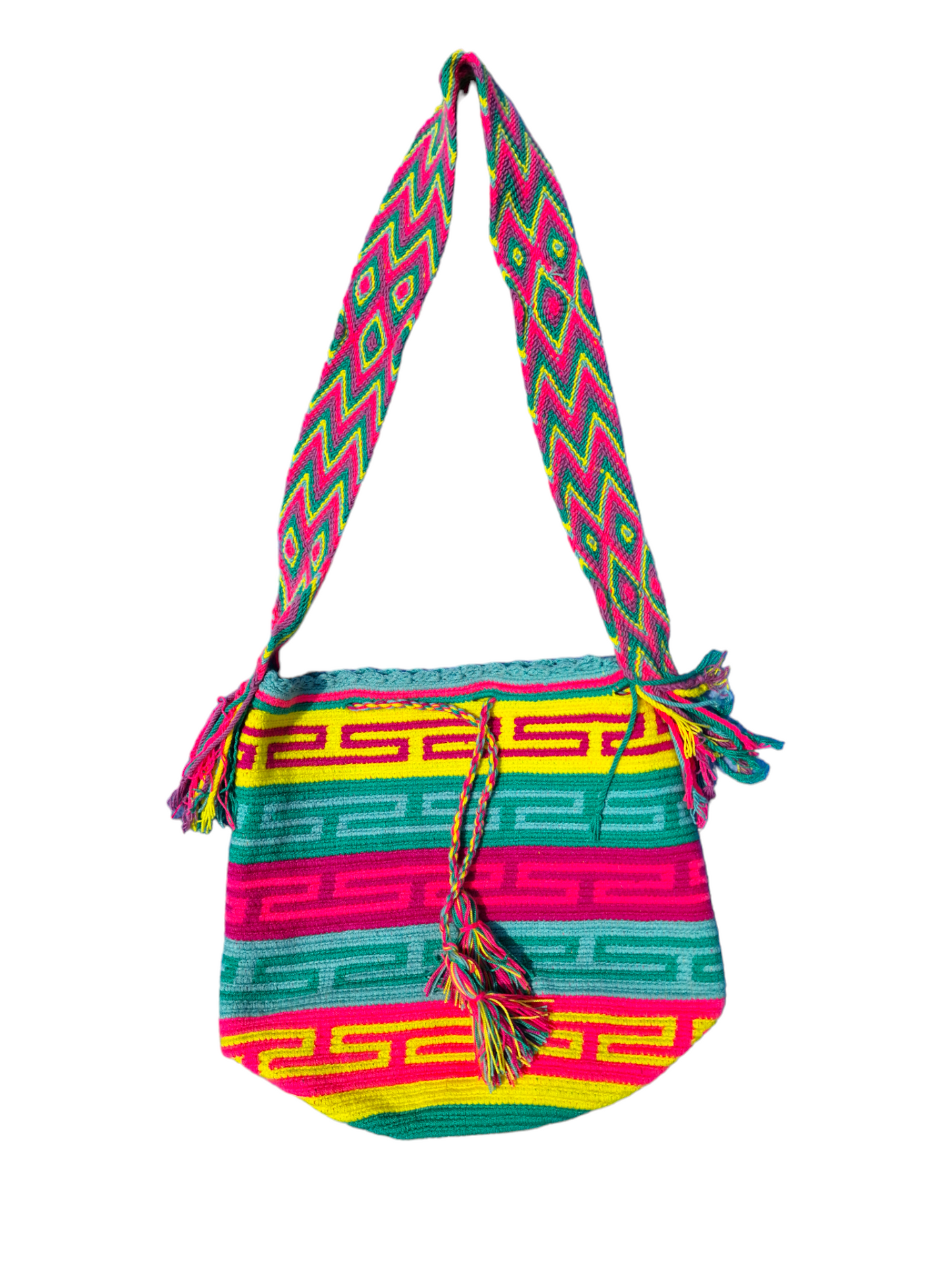 Mochila Wayuu Tasche Multicolor - Handgemachte farbenfrohe Tasche-Umhängetasche
