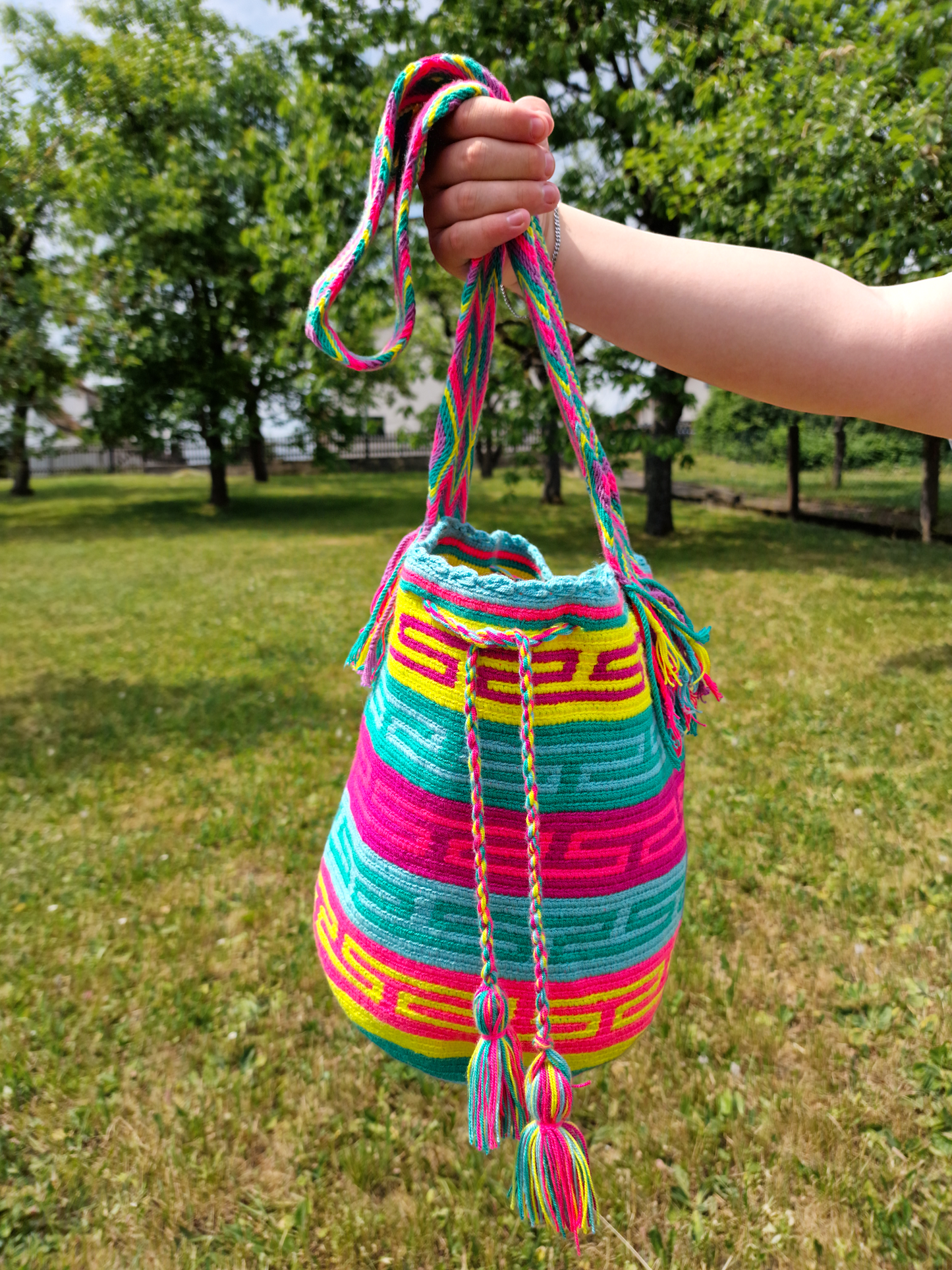 Mochila Wayuu Tasche Multicolor - Handgemachte farbenfrohe Tasche-Umhängetasche