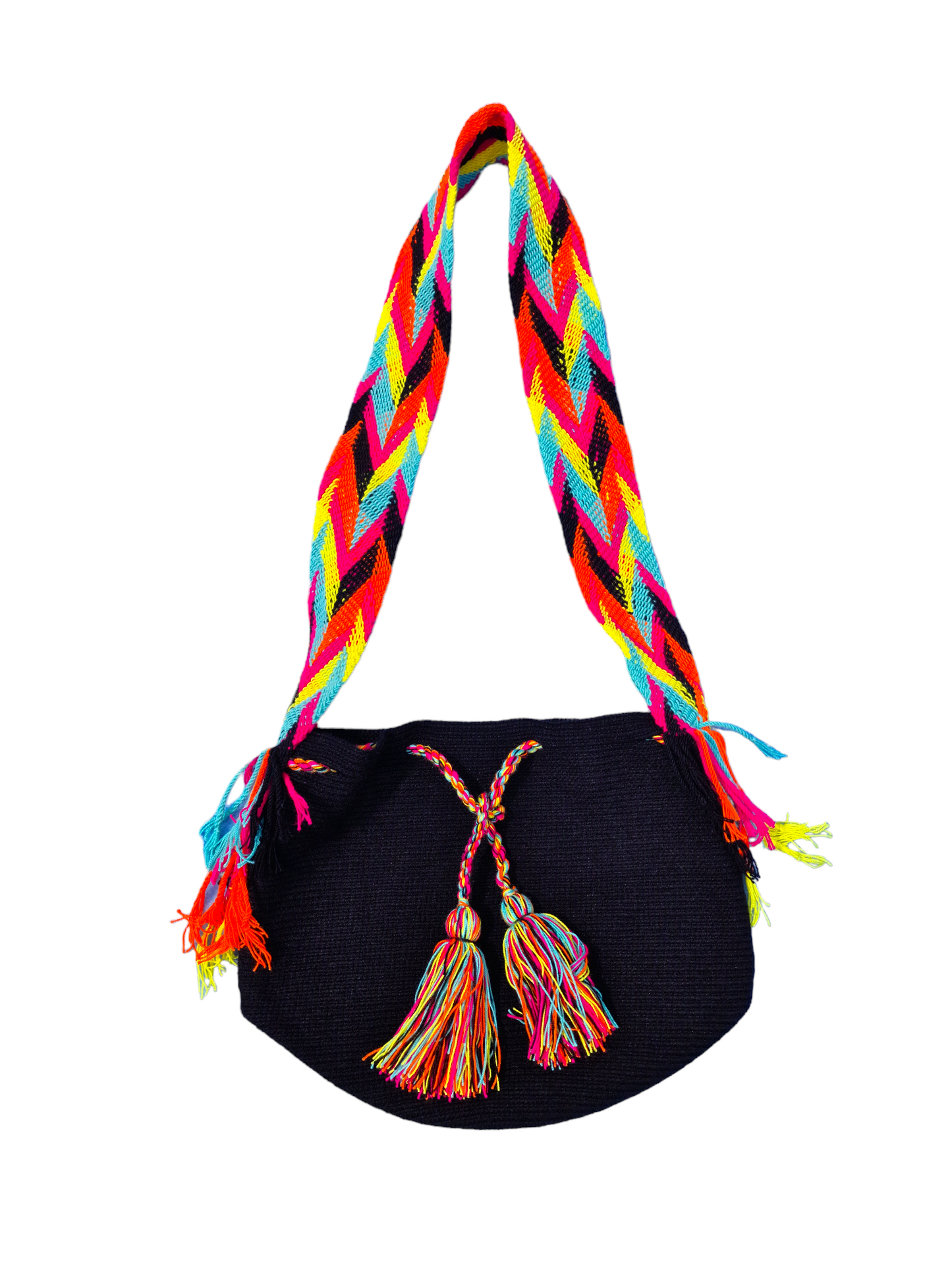 Mochila Wayuu Tasche Unicolor - Handgemachte farbenfrohe Tasche-Umhängetasche