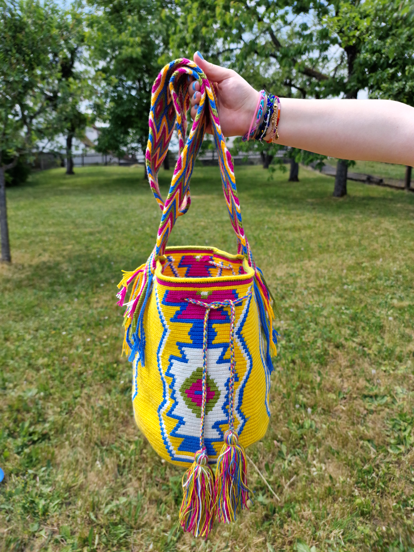 Mochila Wayuu Tasche Multicolor - Handgemachte farbenfrohe Tasche-Umhängetasche