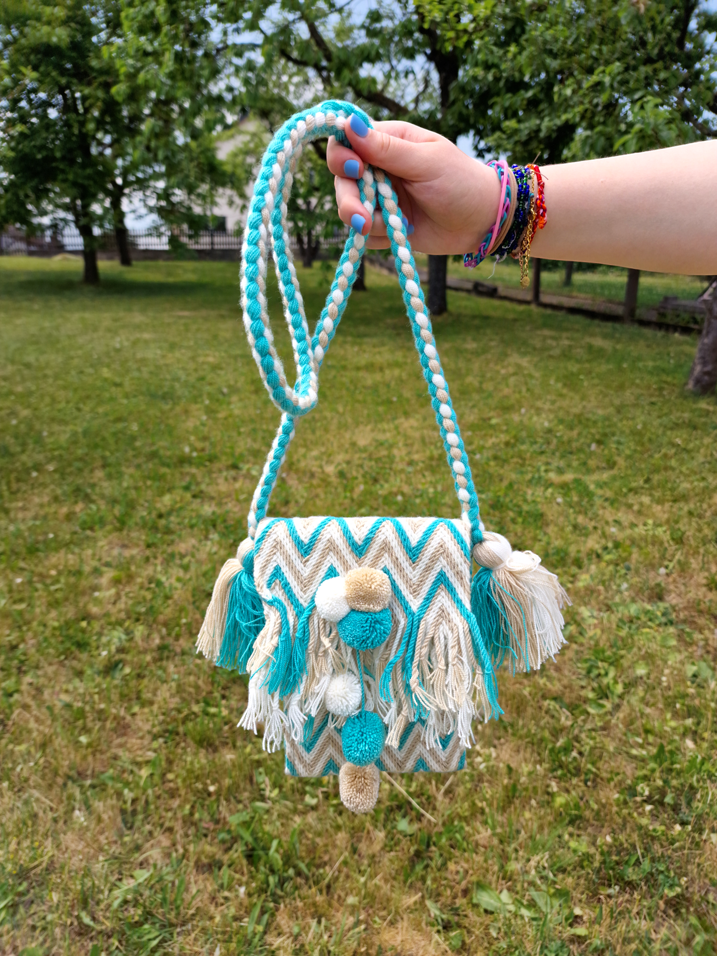 Original Wayuu-Tasche mit Futter und Polsterung für Handy - Handy-Mochilatasche