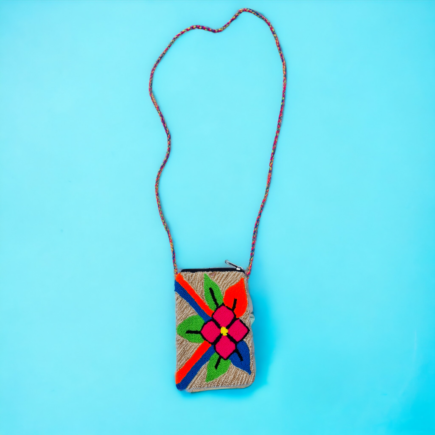 Original Wayuu-Tasche mit Futter und Polsterung für Handy - Handy-Mochilatasche
