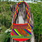 Mochila Wayuu Tasche Multicolor Schwarz - Handgemachte farbenfrohe Tasche - Crossbody-Tasche Mochila
