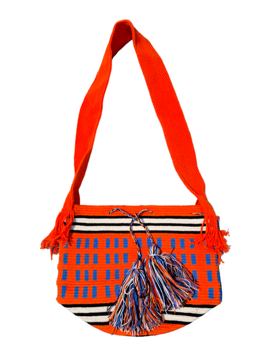 Mochila Wayuu Tasche Multicolor - Handgemachte farbenfrohe Tasche-Umhängetasche.