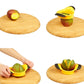 Mangoschneider, Mango teilen & entkernen, rutschfester Griff, Edelstahl-Klinge, Mango Slicer, schwarz-gelb, 1 Stück